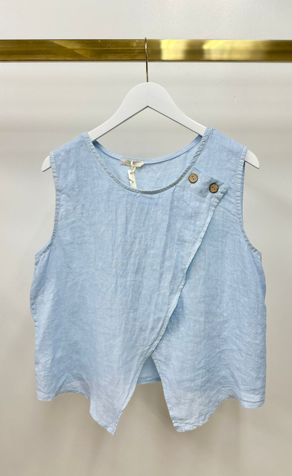 Asymmetrical Linen Top