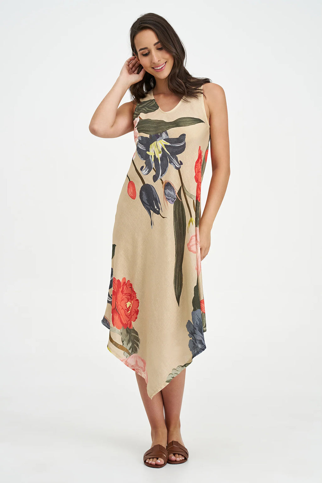 Women's Woven Dress-Oat Blossom