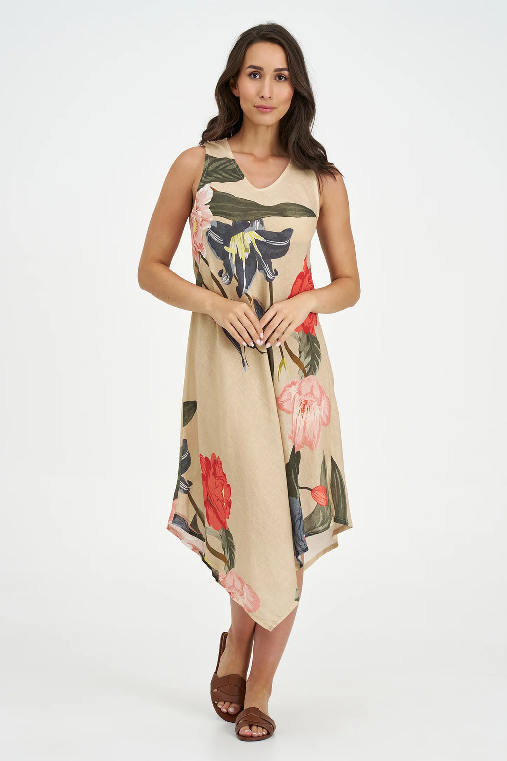 Women's Woven Dress-Oat Blossom