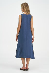Women's Woven Dress-Navy