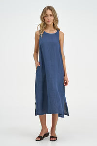 Women's Woven Dress-Navy