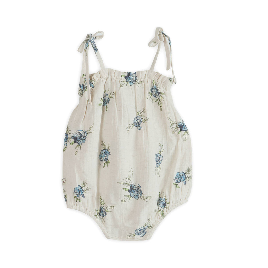Anais Floral Baby Romper + Headband (Linen Blend): Multi-Floral